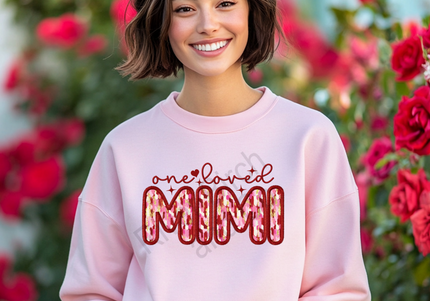 One Loved Mimi Faux Embroidery Sweatshirt