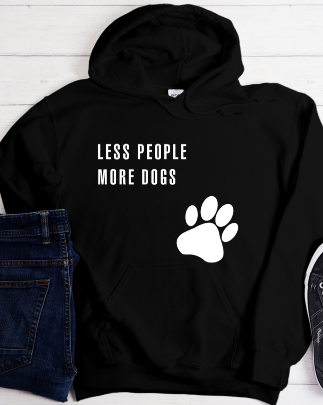 Less People More Dogs - White Lettering - DTF Transfer