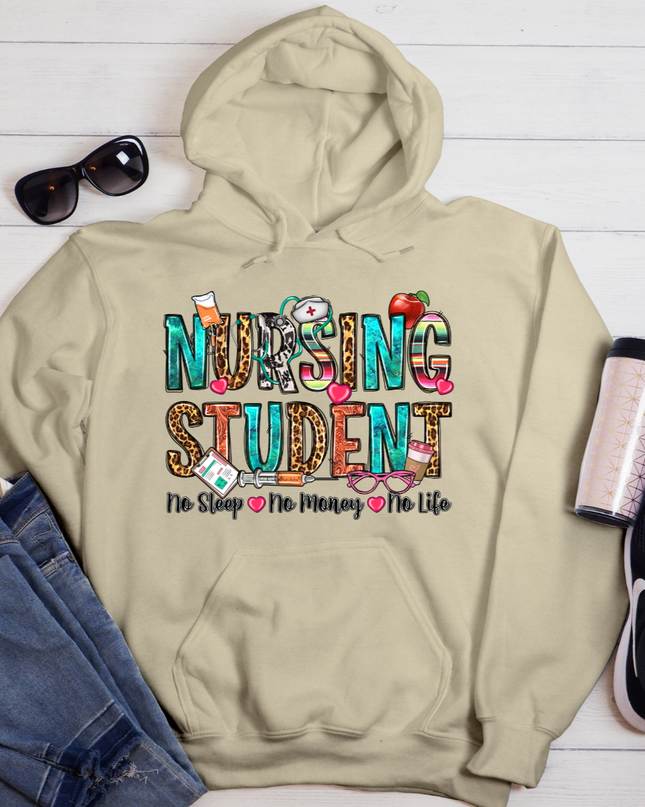 Nursing Student No Sleep No Money No Life - DTF Transfer